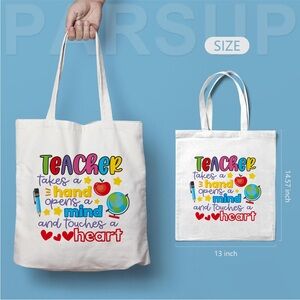 Teacher Appreciation Tote Bag Gift Canvas Bag